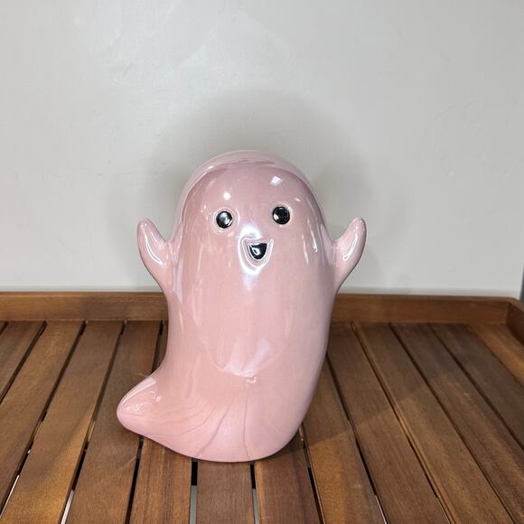 Halloween Ceramic Light Pink Ghost Table Spooky Halloween Home Decor New - Picture 1 of 10